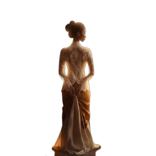 dress, crown, jewelry, staff transparent PNG cut-out