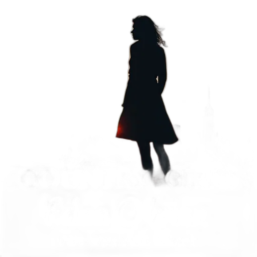 dress, jacket, umbrella, staff transparent PNG cut-out