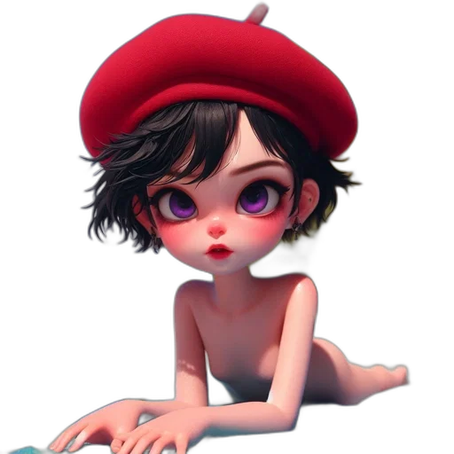 hat, face, staff, creature transparent PNG cut-out