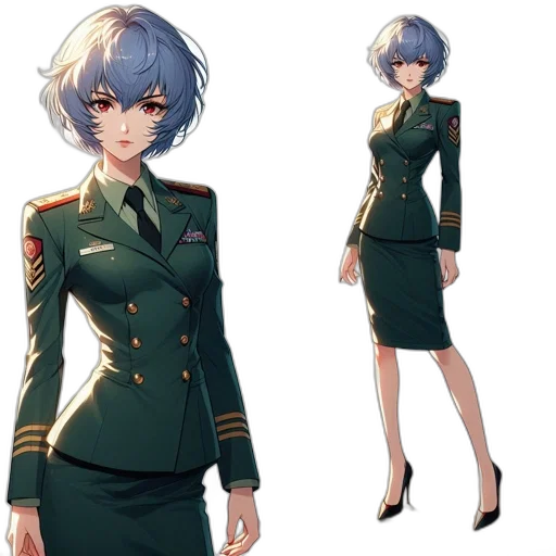 jacket, staff, dress, weapon transparent PNG cut-out