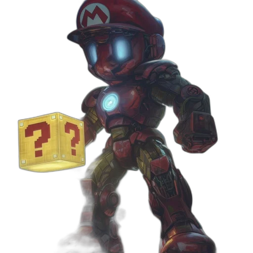 robot, weapon, concept art, pixel art transparent PNG cut-out