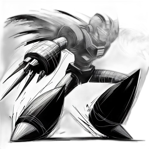 sword, weapon, robot, creature transparent PNG cut-out