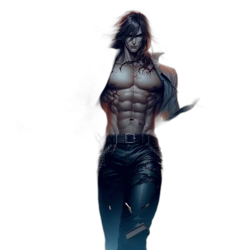 concept art, comic book art, fantasy art, cyberpunk transparent PNG cut-out