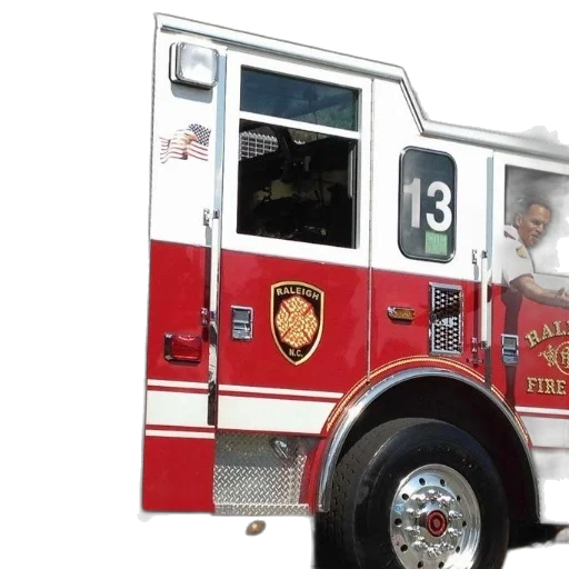 fire, truck, number transparent PNG cut-out