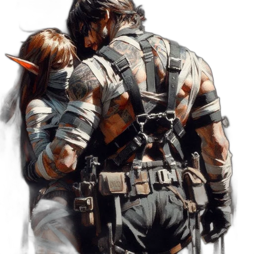weapon, jacket, concept art, cyberpunk transparent PNG cut-out