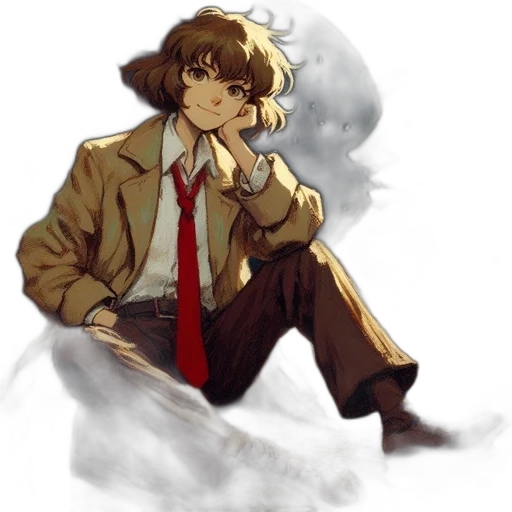 staff, jacket, creature, watercolor transparent PNG cut-out