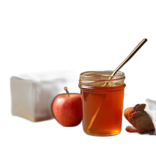 food, 3d render, jar, apple transparent PNG cut-out