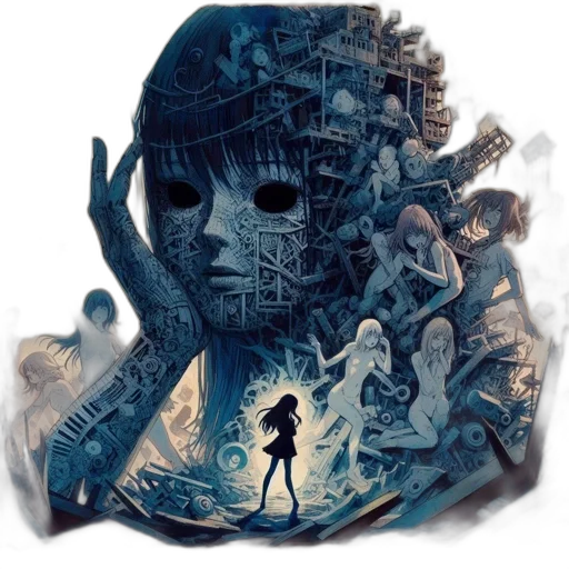 mask, face, robot, dress transparent PNG cut-out