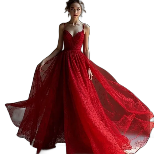 dress, jewelry, photorealistic, 3d render transparent PNG cut-out