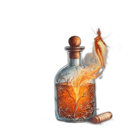 bottle, dragon, weapon, dress transparent PNG cut-out