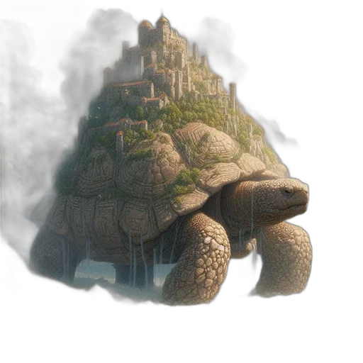 dragon, building, sword, concept art transparent PNG cut-out