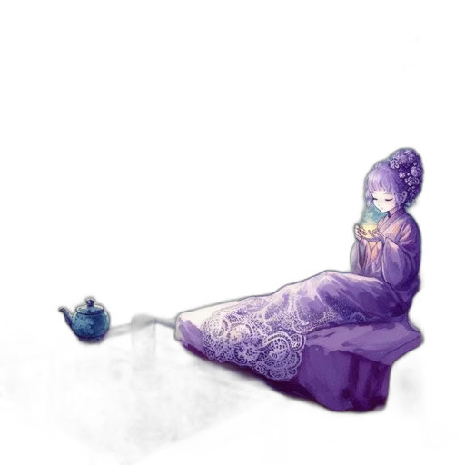 dress, crown, staff, robot transparent PNG cut-out