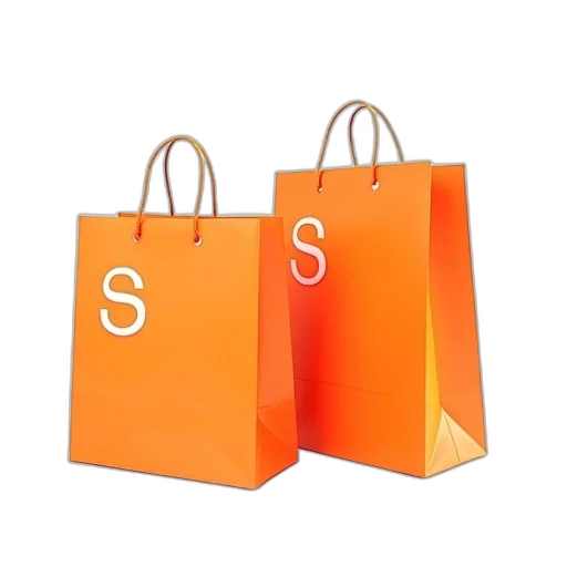 3d render, two, identical, orange transparent PNG cut-out