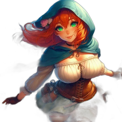 staff, dress, weapon, face transparent PNG cut-out