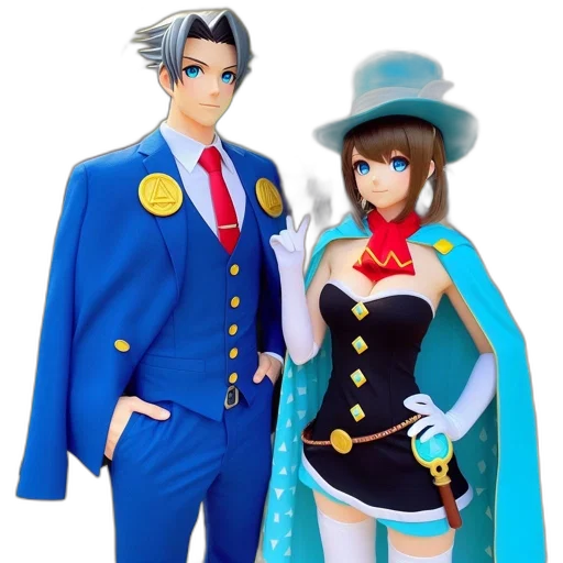 3d render, concept art, anime, blue transparent PNG cut-out