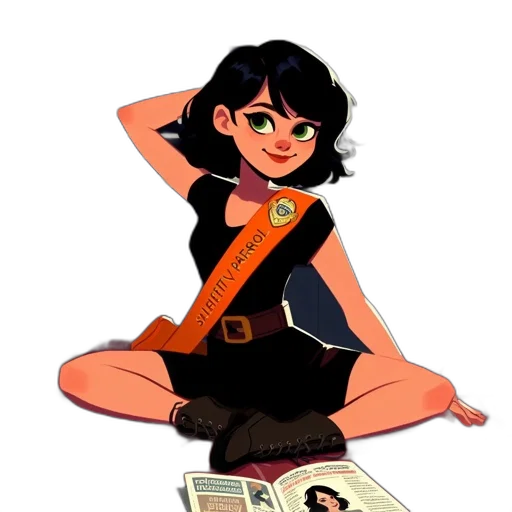 cartoon, comic book art, concept art, fantasy art transparent PNG cut-out