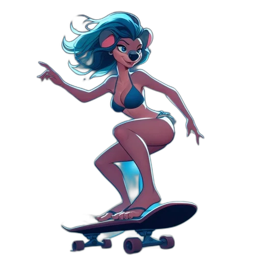 cartoon, concept art, vaporwave, comic book art transparent PNG cut-out