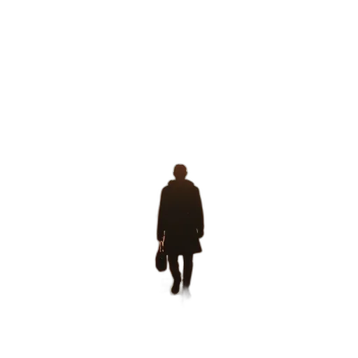 jacket, robot, creature, staff transparent PNG cut-out