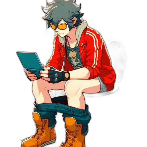 jacket, mask, robot, weapon transparent PNG cut-out