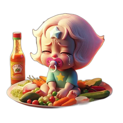 food, creature, concept art, 3d render transparent PNG cut-out