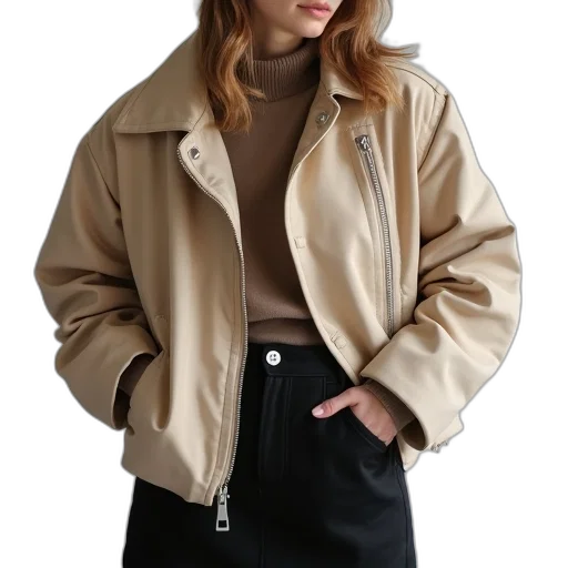 jacket, staff, earth tones, monochrome transparent PNG cut-out