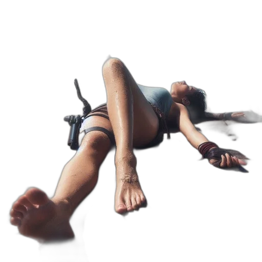 weapon, staff, creature, shoes transparent PNG cut-out