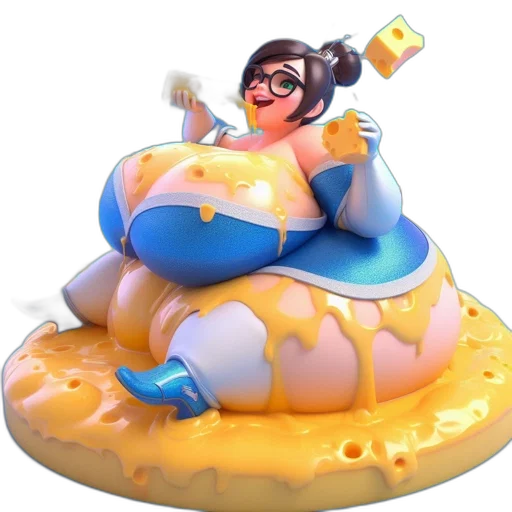 food, 3d render, concept art, animated transparent PNG cut-out