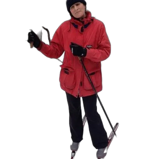 staff, jacket, umbrella, snow transparent PNG cut-out
