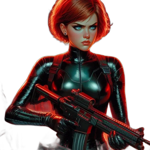 weapon, comic book art, concept art, cyberpunk transparent PNG cut-out