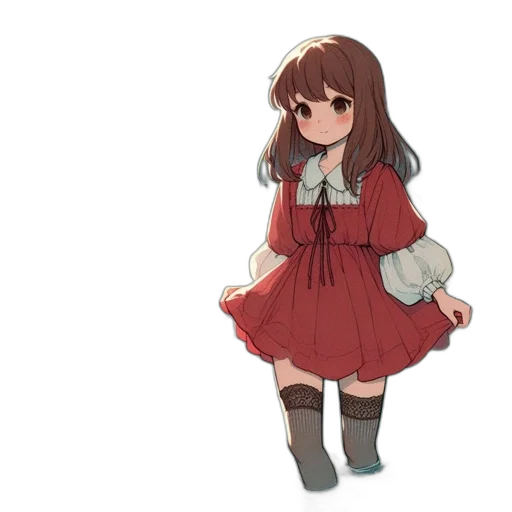 dress, creature, staff, flower transparent PNG cut-out