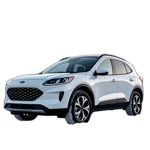 car, white, 2019, ford transparent PNG cut-out