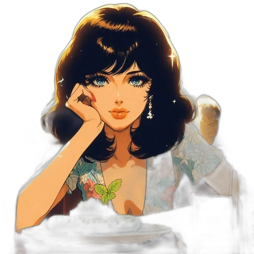 jewelry, face, dress, photorealistic transparent PNG cut-out