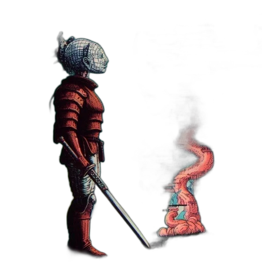 robot, sword, mask, weapon transparent PNG cut-out