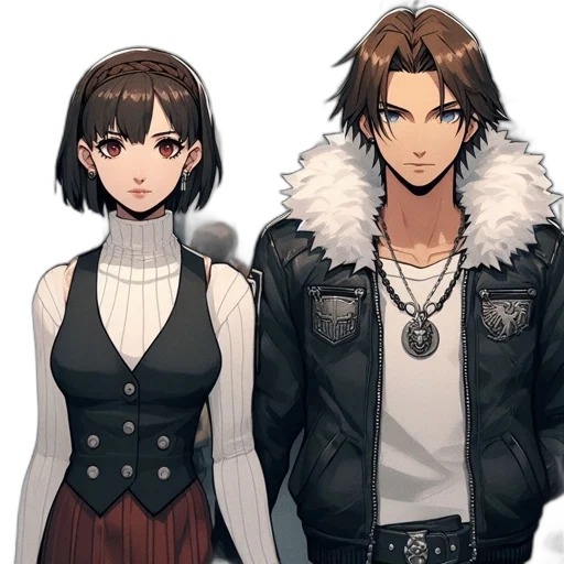 jacket, concept art, anime, pixel art transparent PNG cut-out