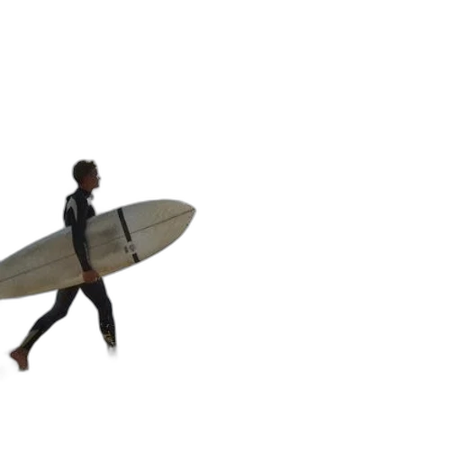 3d render, surfer, wetsuit, carries transparent PNG cut-out