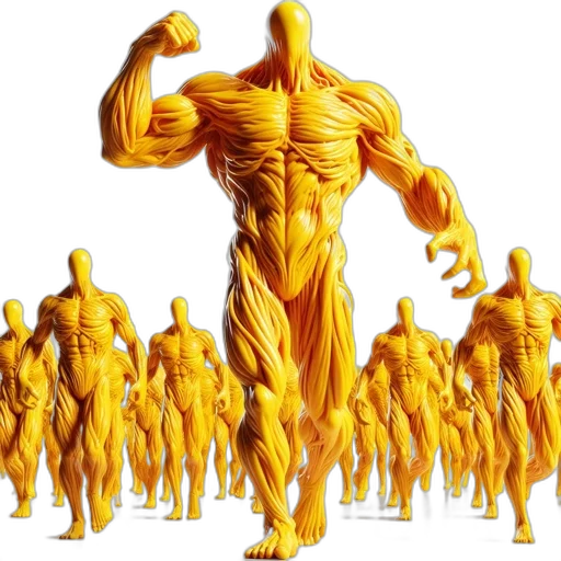 concept art, 3d render, comic book art, golden transparent PNG cut-out