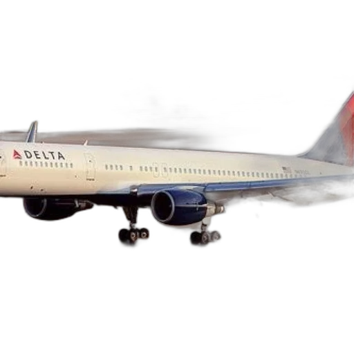 delta, airplane, taking, off transparent PNG cut-out