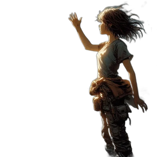 concept art, fantasy art, comic book art, pixel art transparent PNG cut-out