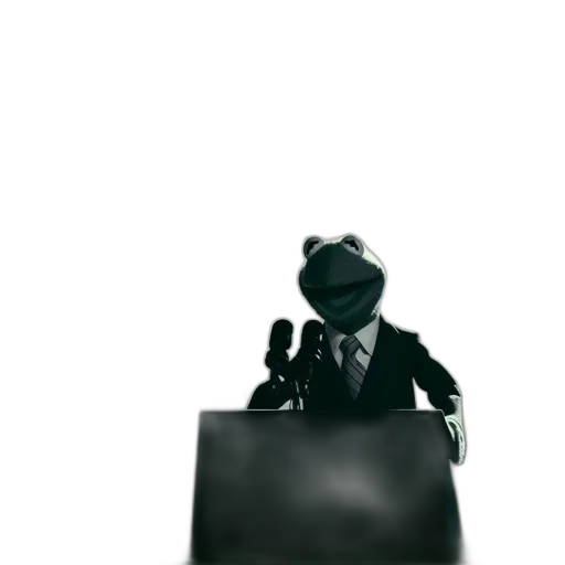 robot, hat, staff, creature transparent PNG cut-out