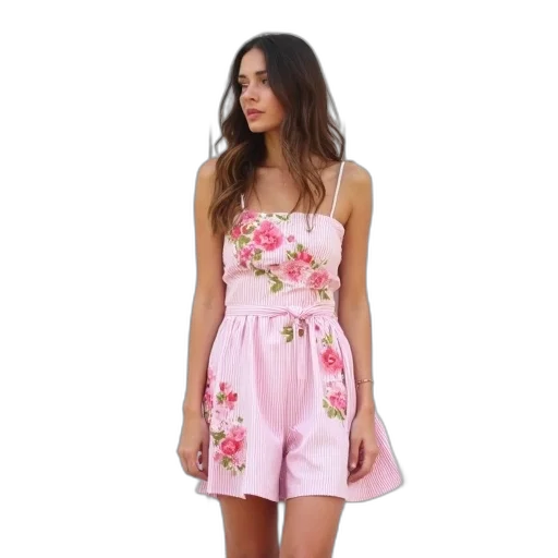 dress, pastel, woman, wearing transparent PNG cut-out