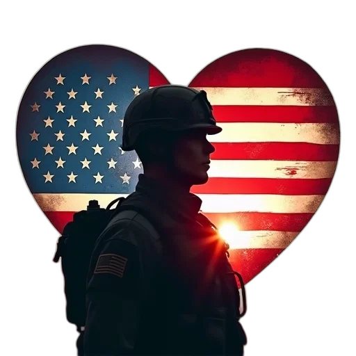 weapon, soldier, silhouette, heart transparent PNG cut-out