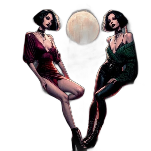 dress, concept art, fantasy art, comic book art transparent PNG cut-out