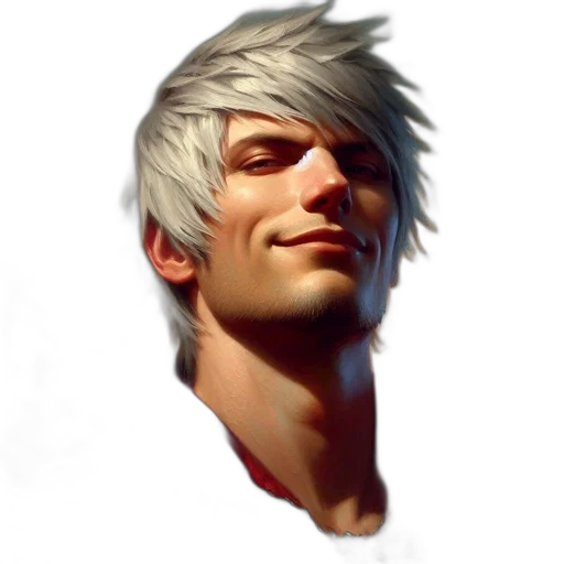 face, staff, hair, dragon transparent PNG cut-out