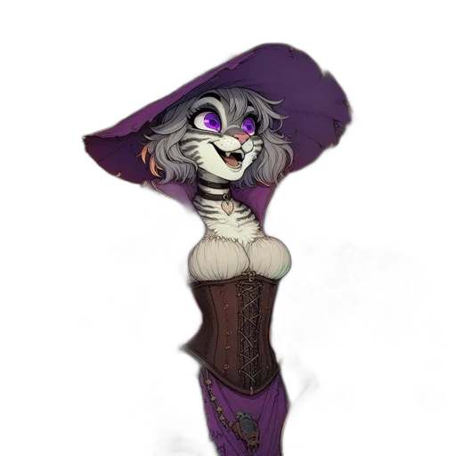 dress, hat, staff, mask transparent PNG cut-out
