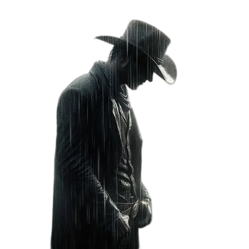 hat, jacket, staff, mask transparent PNG cut-out
