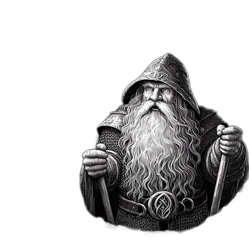 hat, staff, face, fantasy art transparent PNG cut-out