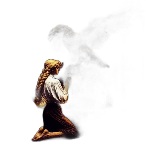 staff, sword, dress, hair transparent PNG cut-out