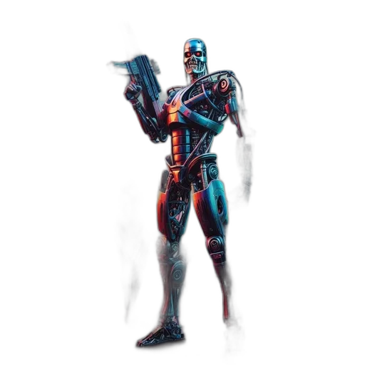 robot, weapon, creature, staff transparent PNG cut-out