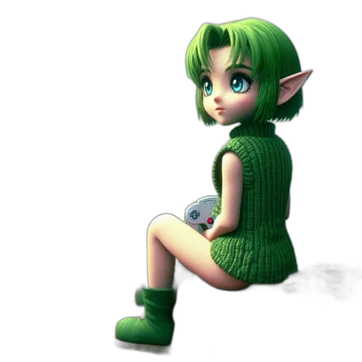 dress, creature, staff, animal transparent PNG cut-out