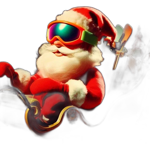 concept art, 3d render, fantasy art, santa transparent PNG cut-out